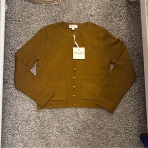 Anthropologie Mustard Cardigan